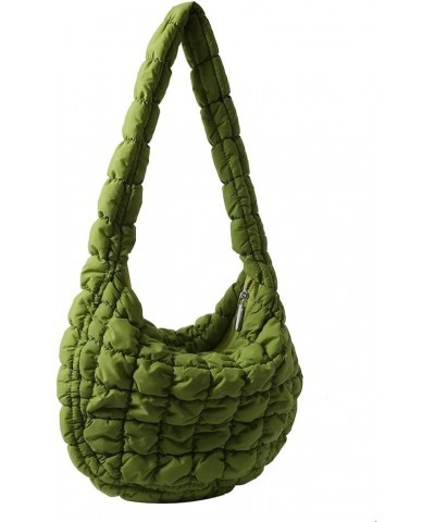 Women Handbags Quilted Check Female Hand Bag Large Capacity Solid Color Casual Fashion Elegant for Weekend Vacation Green $8....