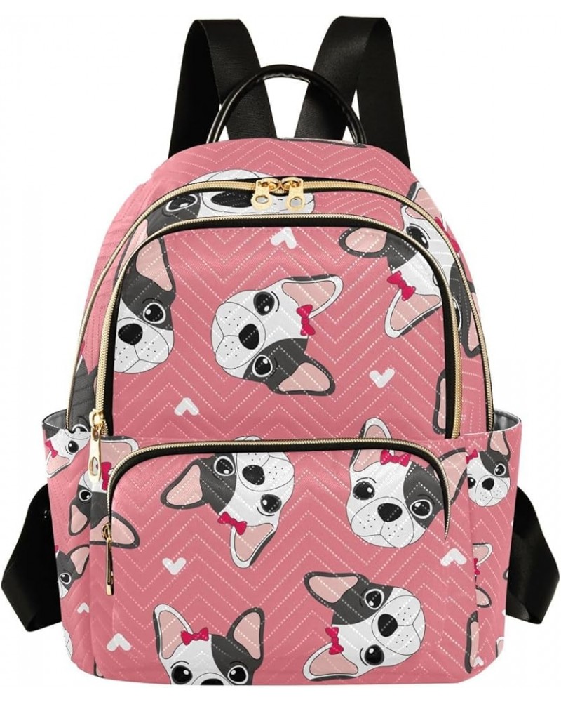 Women Backpack Cute Puppy Dog Heart Anti-Theft Travel Backpack with Luggage Belt Lightweight Handbag Roomy Double Zipper Week...