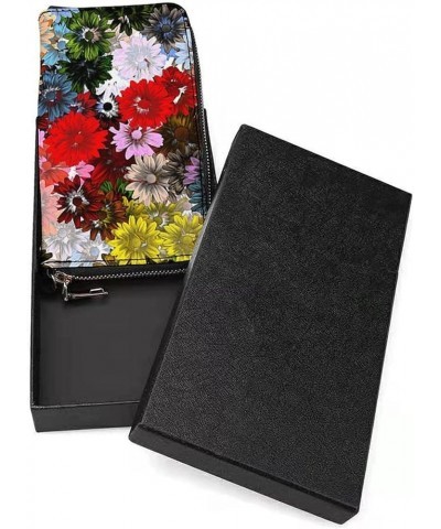 Mandala Leather Wallet Vertical Long Wallet for Men with Credit Card Holder Zip Coin Pocket Style-6 $17.52 Wallets