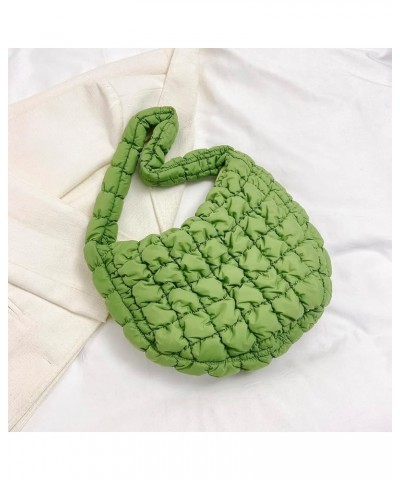 Women Handbags Quilted Check Female Hand Bag Large Capacity Solid Color Casual Fashion Elegant for Weekend Vacation Green $8....