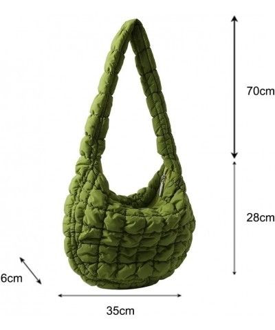 Women Handbags Quilted Check Female Hand Bag Large Capacity Solid Color Casual Fashion Elegant for Weekend Vacation Green $8....