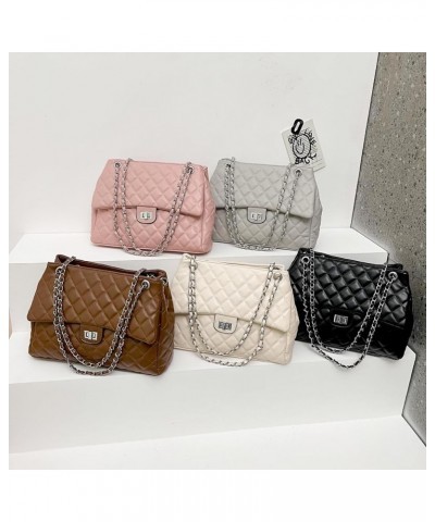 Quilted Crossbody Bags for Women,Fashion Shoulder Handbags Adjustable Chain Purses Trendy Designer Bag White $22.05 Shoulder ...