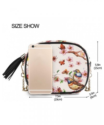 Women's Red Cherry Hummingbird Crossbody Bag Fashion Purses Bag Cross Body Bag Shoulder Handbag with Adjustable Chain Strap $...