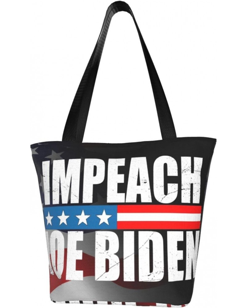 Impeach Anti Biden Harris Fashion Shoulder Bag Large Capacity For Man Or Woman $15.81 Totes