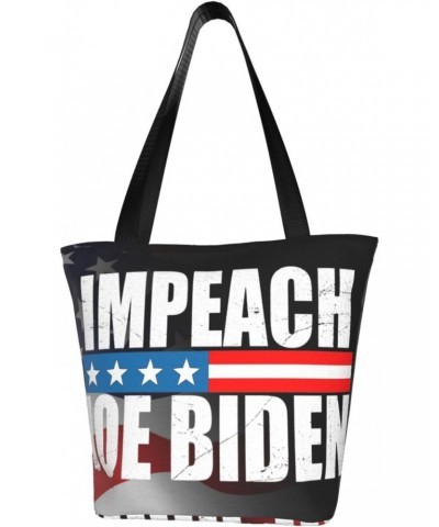 Impeach Anti Biden Harris Fashion Shoulder Bag Large Capacity For Man Or Woman $15.81 Totes