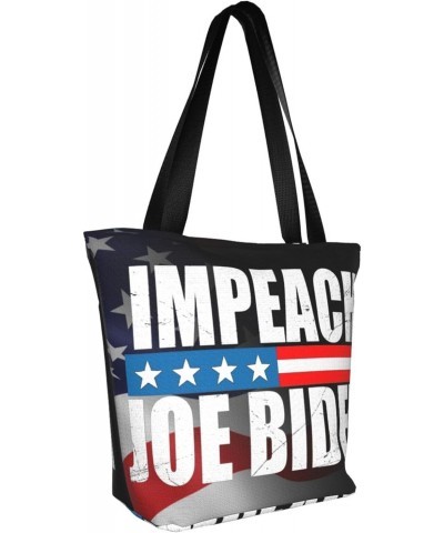 Impeach Anti Biden Harris Fashion Shoulder Bag Large Capacity For Man Or Woman $15.81 Totes