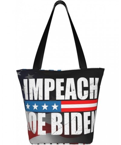 Impeach Anti Biden Harris Fashion Shoulder Bag Large Capacity For Man Or Woman $15.81 Totes