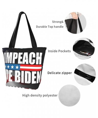 Impeach Anti Biden Harris Fashion Shoulder Bag Large Capacity For Man Or Woman $15.81 Totes