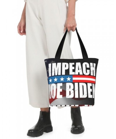 Impeach Anti Biden Harris Fashion Shoulder Bag Large Capacity For Man Or Woman $15.81 Totes