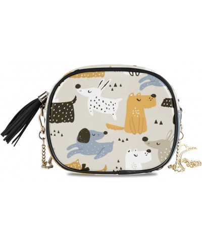 Puppy Pug Animal Dog PU Leather Small Women Crossbody Shoulder Bag Purse Wallet with Adjustable Chain Strap $9.84 Shoulder Bags