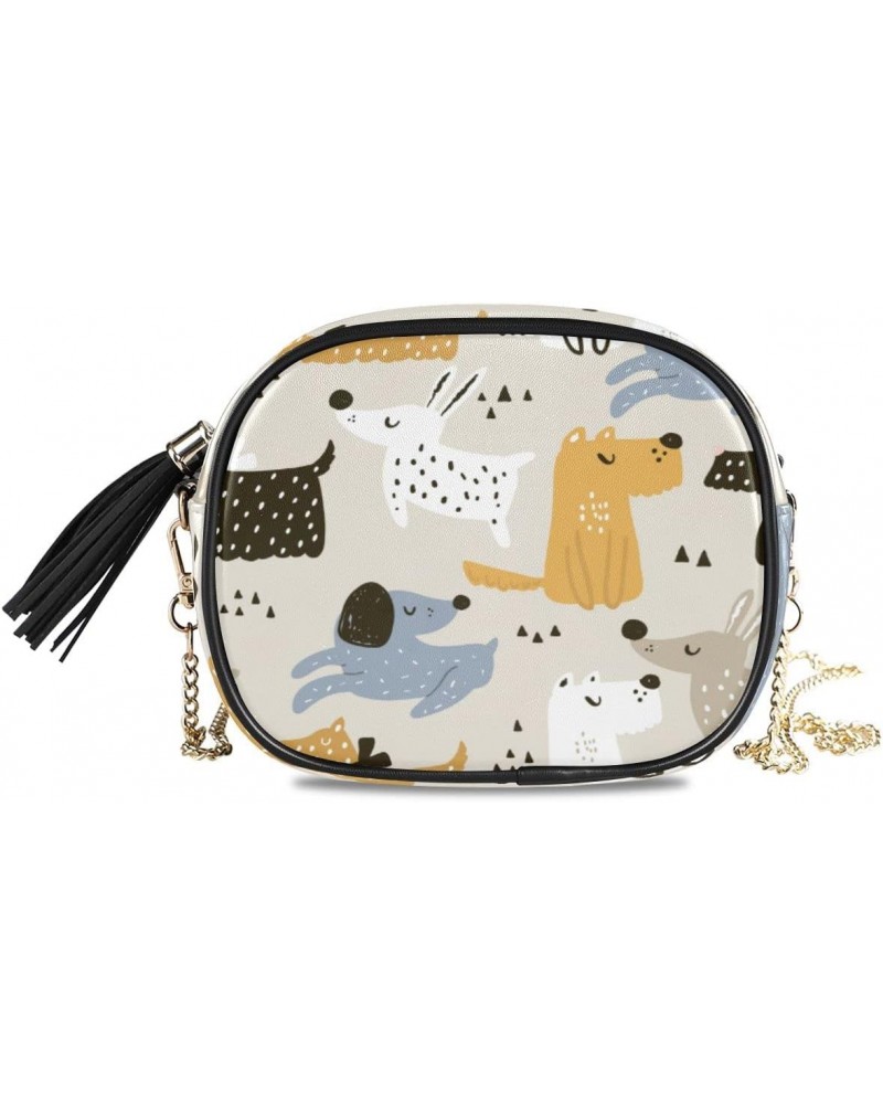 Puppy Pug Animal Dog PU Leather Small Women Crossbody Shoulder Bag Purse Wallet with Adjustable Chain Strap $9.84 Shoulder Bags