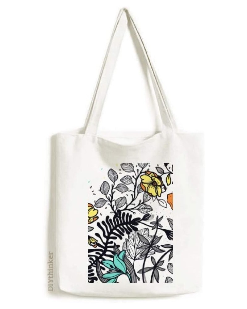 Modern Art Camellia Flowers s Drawing Tote Canvas Bag Shopping Satchel Casual Handbag $14.57 Totes