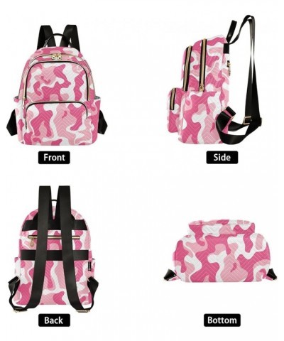 Pink Cow Print Backpack Purse for Women Small Travel Bag Fashion Daypack M 202a3280 S(10.23"x5.11"x12.59") 202a3280 $16.40 Ba...