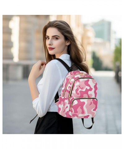 Pink Cow Print Backpack Purse for Women Small Travel Bag Fashion Daypack M 202a3280 S(10.23"x5.11"x12.59") 202a3280 $16.40 Ba...