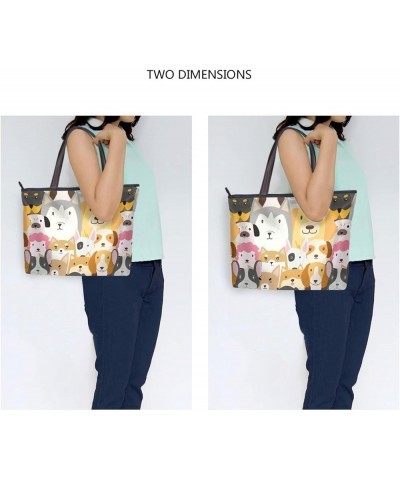 Women Shoulder Handbag Fashion Tote Handle Dog Funny Zipper Casual Tote's Handbag Big Capacity Shoulder Bag Dog Funny $11.04 ...