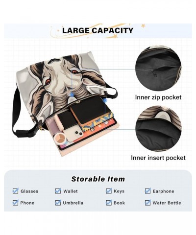 Crossbody Bag Crossbody Bags for Women Leather Shoulder Bag Leather Handbags for Women Head of a Goat $21.45 Totes