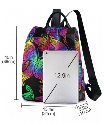 Mandala Butterfly Backpack for Women, Fashion Anti Theft Casual Daypack Shoulder Bag Purse for Travel Work 15 inches $23.77 B...