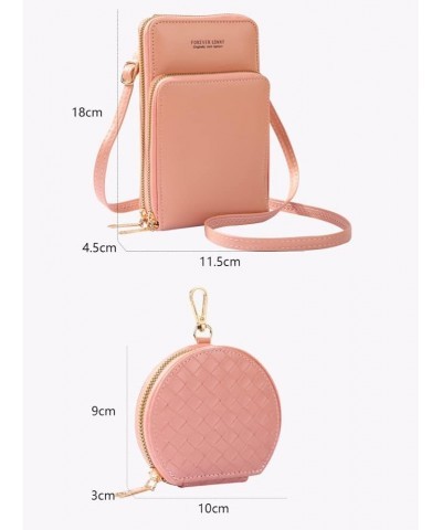 Leather Crossbody Bag for Women with Coin Wallet Mobile Phone Pouch Bag Small Handbag Blue $28.57 Totes