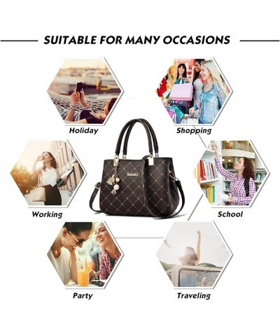 Women's Purses and Handbags Ladies Fashion Vegan PU Leather Top Handle Tote Bags Crossbody Satchel Shoulder Handbags Color 2 ...