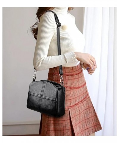 Women Shoulder Bags, Ladies Casual PU Leather Handbag Ladies Messenger Bag Fashion Shoulder Pack Black $35.56 Shoulder Bags