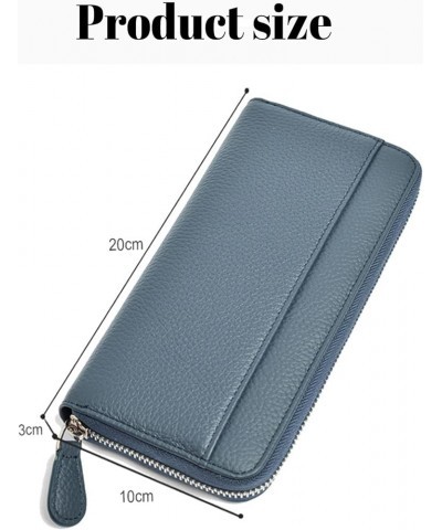 Wallet Women RFID Blocking Long Trifold Wallet Aesthetic Zip Around Genuine Leather Large Capacity Credit Card Holder Ladies ...