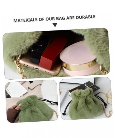 1pc Plush Cinch Bag Women Purses Crossbody Fluffy Shoulder Bag Plush Crossbody Purse Cross Shoulder Bags for Women Outdoor Po...