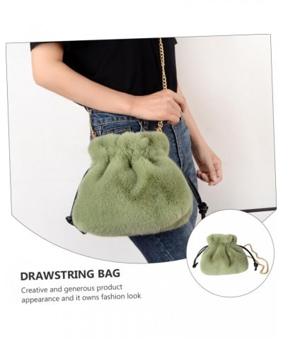 1pc Plush Cinch Bag Women Purses Crossbody Fluffy Shoulder Bag Plush Crossbody Purse Cross Shoulder Bags for Women Outdoor Po...