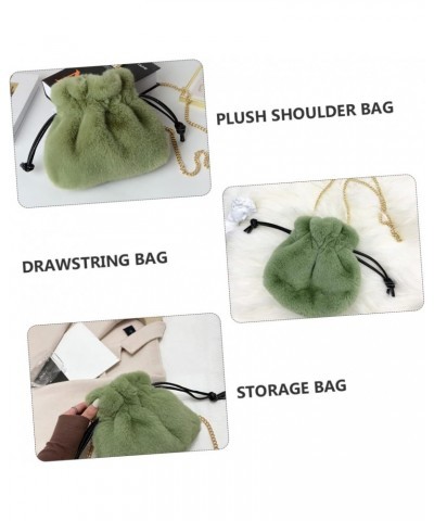 1pc Plush Cinch Bag Women Purses Crossbody Fluffy Shoulder Bag Plush Crossbody Purse Cross Shoulder Bags for Women Outdoor Po...