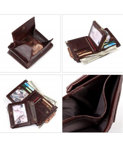 Business Card Cases Money Organizers Men's Genuine Leather Money Clips Wallets RFID Blocking (Color : Yellow) Brown $30.76 Wa...