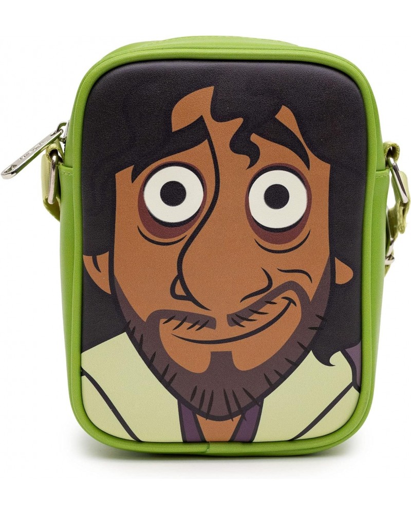 Disney Bag, Cross Body, Encanto Bruno Character Face Close Up with GITD Eyes, Green, Vegan Leather $20.87 Crossbody Bags