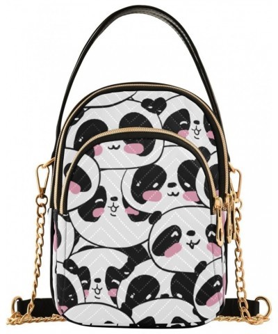 Cell Phone Purse Little Cute Panda Pink Crossbody Handbag Durable Shoulder Bag Sturdy Travel Pouch Compact Chic Bag for Women...