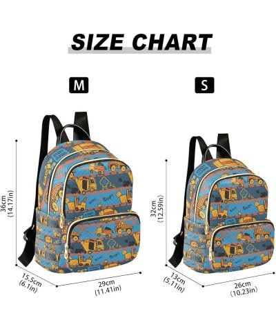 Women Backpack Cartoon Work Truck Anti-Theft Travel Backpack with Luggage Belt Lightweight Handbag Lady Purse Roomy Double Zi...