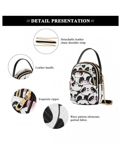 Cell Phone Purse Little Cute Panda Pink Crossbody Handbag Durable Shoulder Bag Sturdy Travel Pouch Compact Chic Bag for Women...