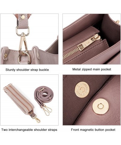 Crossbody Bags For Women Trendy Vegan Leather Purses For Women Shoulder Bag with Two Strap Purple $11.72 Shoulder Bags