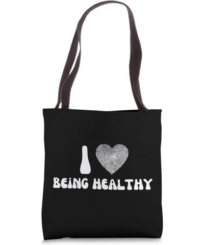 I Love Being Healthy - Heart - Fitness Gym Workout Health Tote Bag $10.66 Totes