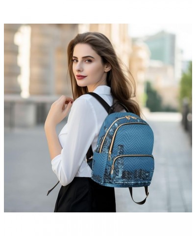 Women Backpack American Manhattan Brooklyn Bridge Anti-Theft Travel Backpack with Luggage Belt Lightweight Handbag Lady Purse...