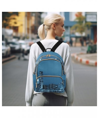 Women Backpack American Manhattan Brooklyn Bridge Anti-Theft Travel Backpack with Luggage Belt Lightweight Handbag Lady Purse...