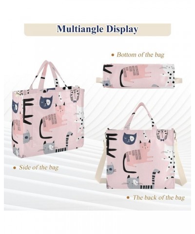 Womens Totes Bags Dogs Designer Tote Bag Christmas Hostess Gift Large Crossbody Purse Cute Colorful Kittens Creative $10.78 T...