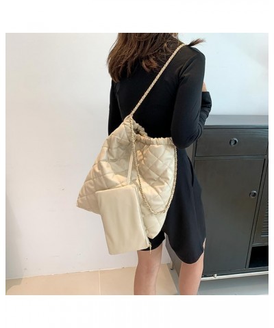 Luxury Designer PU Shoulder Bag Large Capacity Tote Bag Solid Color Simple Women Crossbody Bag Female Handbag Make Up Khaki $...