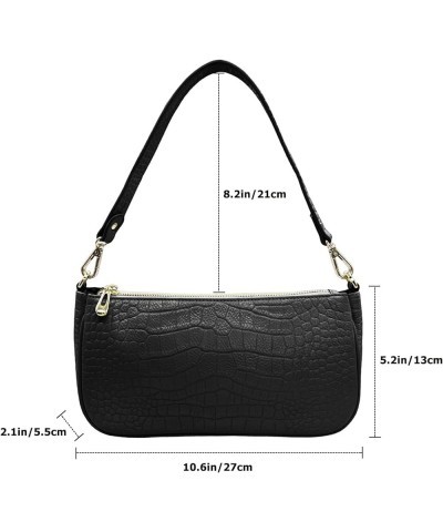 Small Shoulder Purse Bags for Women Genuine Leather Clutch Tote Handbags with Zipper Closure Black $17.04 Totes