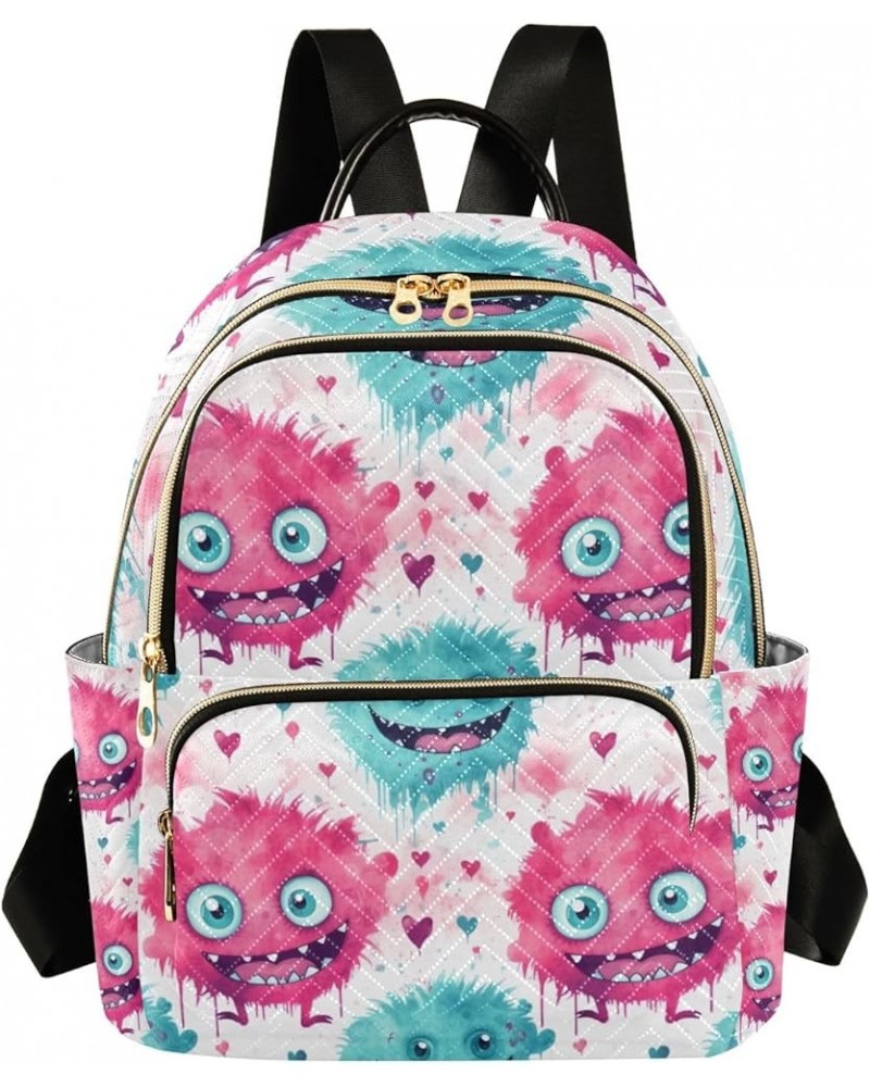 Mini Backpack Purse for Women, Cartoon Monsters3 Travel Bag Casual Daypack Shoulder Bag Small $13.12 Backpacks