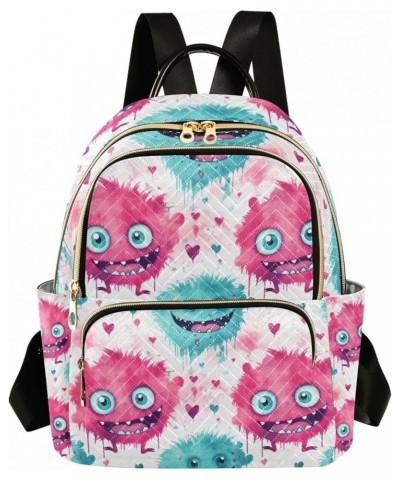 Mini Backpack Purse for Women, Cartoon Monsters3 Travel Bag Casual Daypack Shoulder Bag Small $13.12 Backpacks