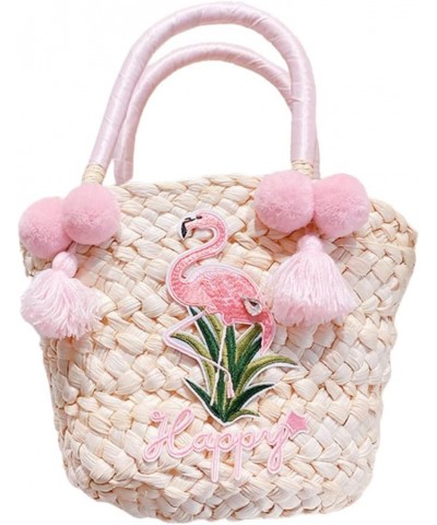 Fashion Straw Handbag for Women Girls, Aesthetic Ladies Casual Tote Bags Topo Handle Straw Beach Bag Small Purses Flamingos $...