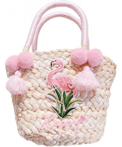 Fashion Straw Handbag for Women Girls, Aesthetic Ladies Casual Tote Bags Topo Handle Straw Beach Bag Small Purses Flamingos $...