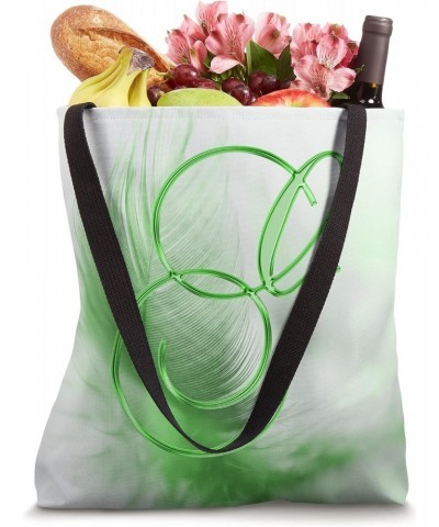 G Green Feather Bird Animal Nature Initial Letter Name Art Tote Bag $9.61 Totes