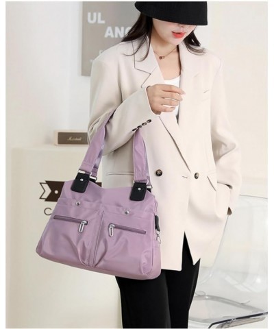 Nylon Tote Hand Bag,Light casual Handbag, Waterproof Multi Pocket Shoulder Bag, Multi Pocket Crossbody Bag for Women Brown $9...