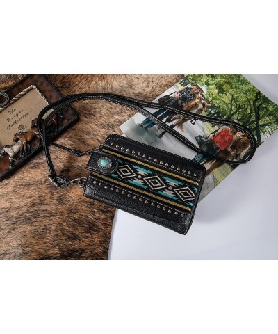 Small Crossbody Cell Phone Purses for Women Western CellPhone Wallet Bags with Coin Pocket Aztec Black $20.13 Totes