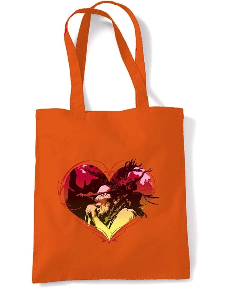 Rasta Heart Dreadlocks Tote Shoulder Shopping Bag Orange $7.27 Shoulder Bags