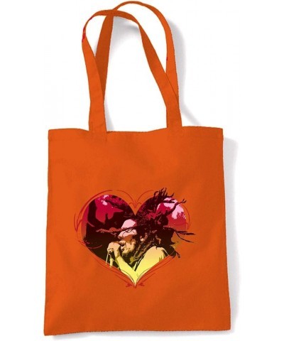 Rasta Heart Dreadlocks Tote Shoulder Shopping Bag Orange $7.27 Shoulder Bags