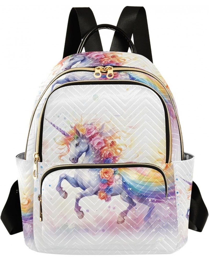 Small Backpack Purse for Women, Running Unicorn Travel Bag Casual Daypack Shoulder Bag Small $16.56 Backpacks